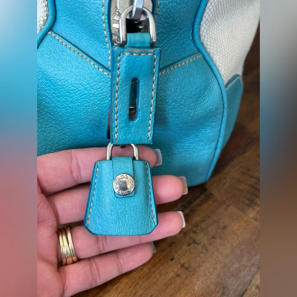 Prada Leather Nappa Light Blue Shoulder Bag - Picture 8 of 16